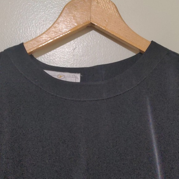 vintage black high neckline oversized blouse - Picture 3 of 4